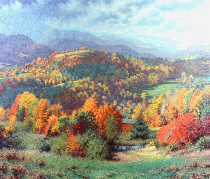 Autumn Storm painting - Richard Wheeler Whitney Autumn Storm art painting